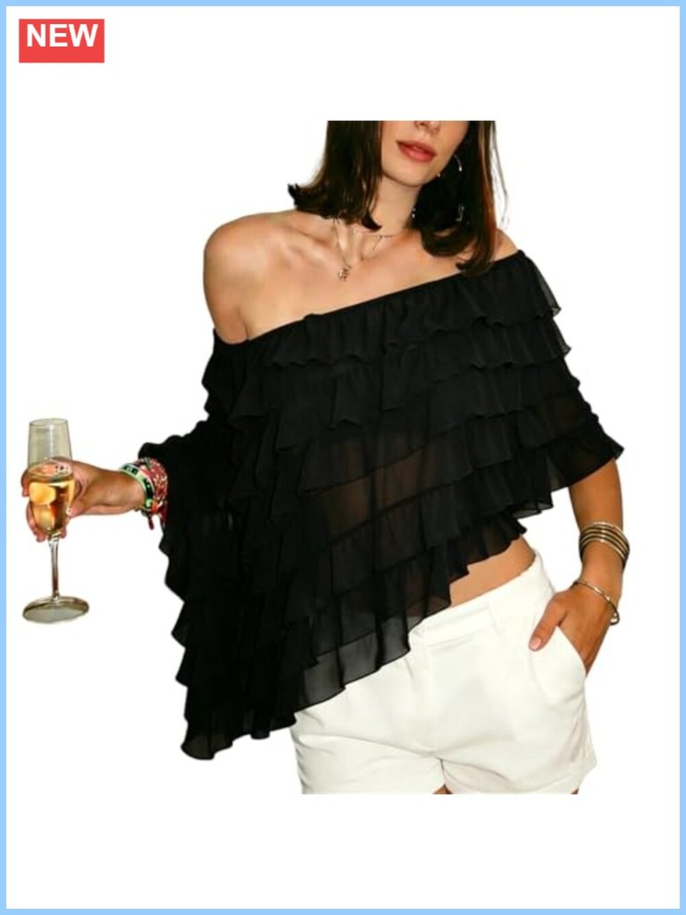 Women Chiffon Cape Shawl Sheer Poncho Wrap Cover Up